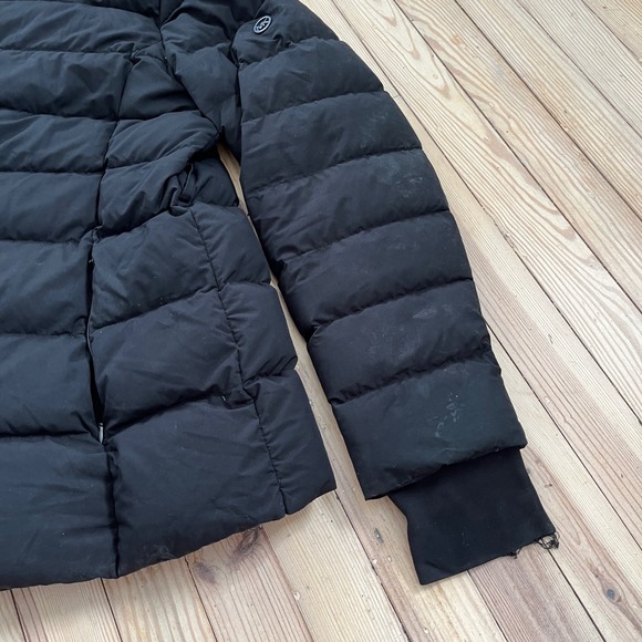 Michael Kors Black Down feather waterfowl Puffer Jacket Mock Neck full Zip Women - Picture 6 of 15